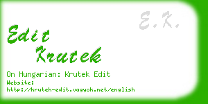 edit krutek business card